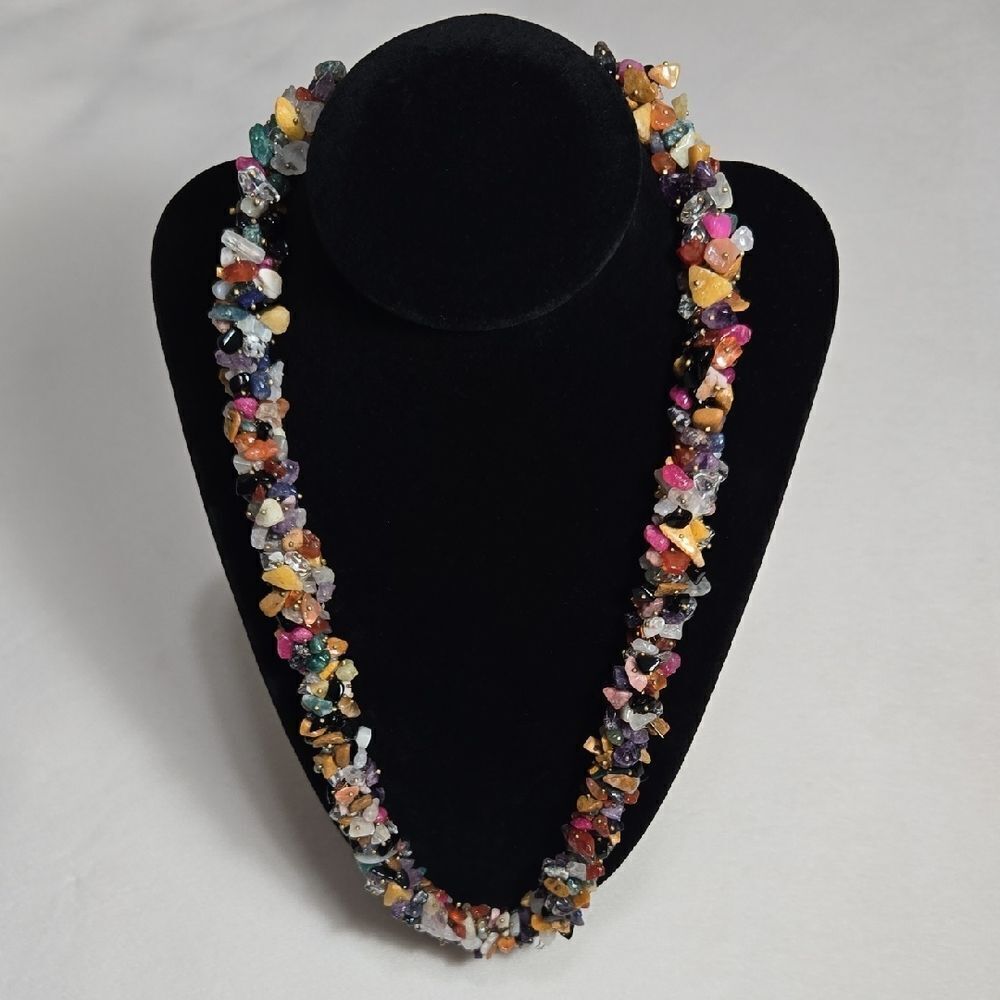 Handmade Multiple Semi Precious Stone Necklace